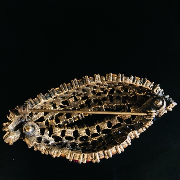 Vintage Layered Rhinestone Brooch - Picture 4 of 5